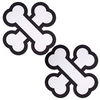 5-Pack: White Crossbone Breast Pasties by Pastease®