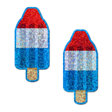 5-Pack: American Pop: Glittering Red, White & Blue USA Ice Pop Nipple