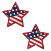 5-Pack: Star: Glittering Patriotic USA Red, White & Blue, Stars & Stripes Star Nipple