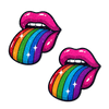 5-Pack: Taste the Rainbow Sparkling Tongue Out Breast Covers