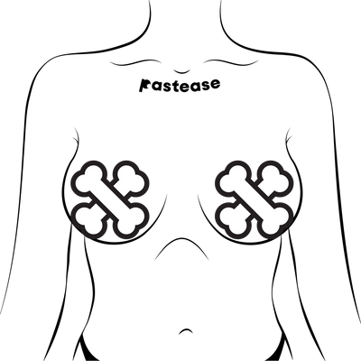 5-Pack: White Crossbone Breast Pasties by Pastease®-1